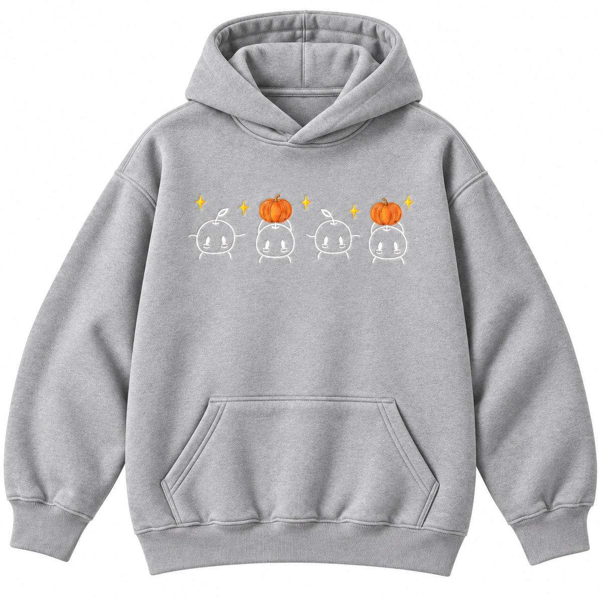 Cute Pumpkin Friends Fall Embroidered Apparel