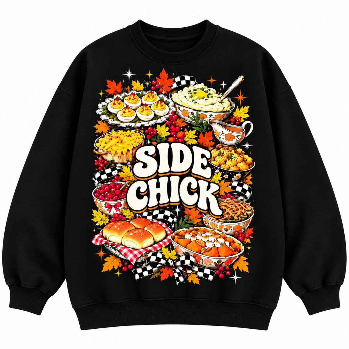 Side Chick Thanksgiving Funny Food Graphic Apparel