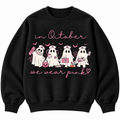 In October We Wear Pink Ghost Nurse Sweatshirt & Hoodie