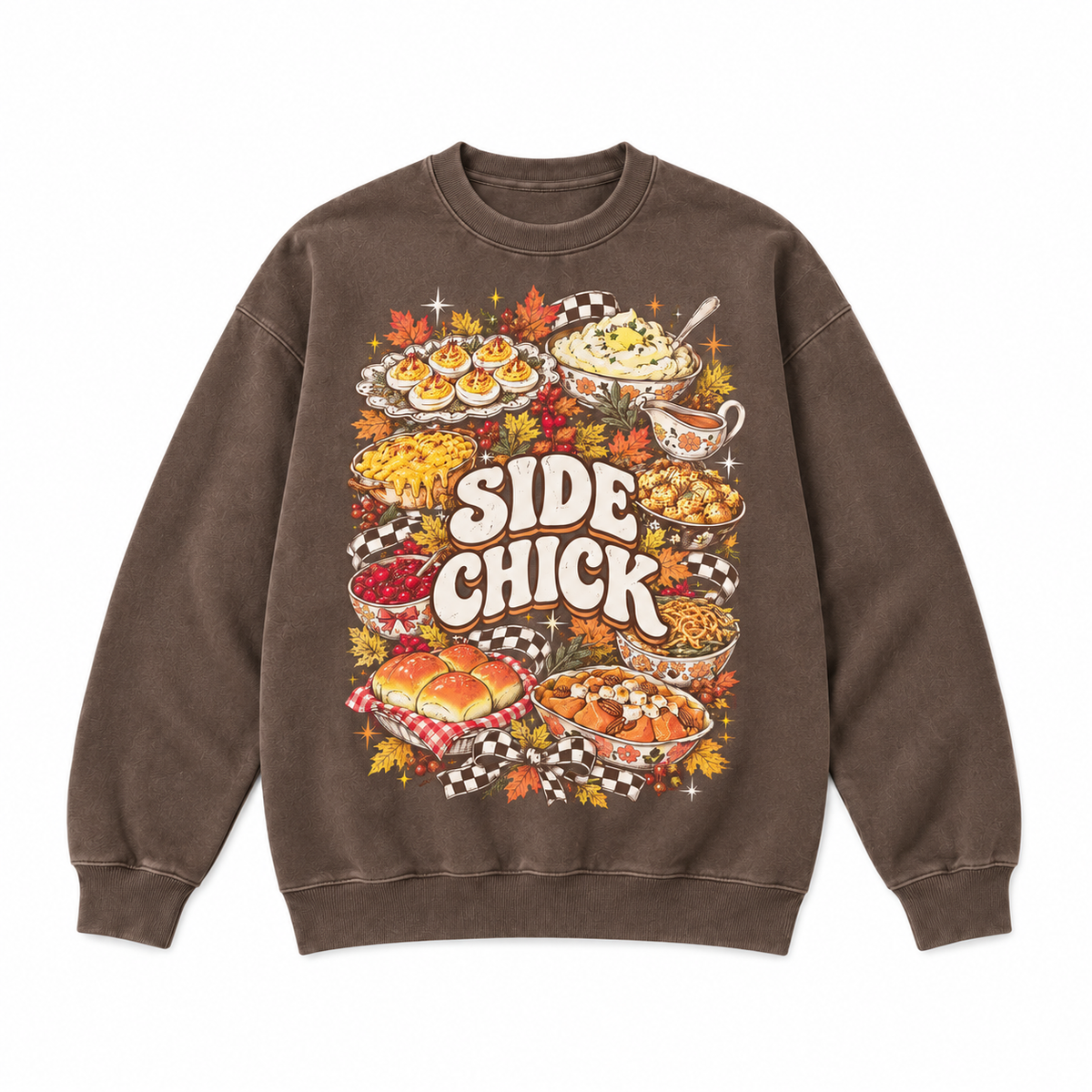 Side Chick Thanksgiving Funny Food Graphic Apparel