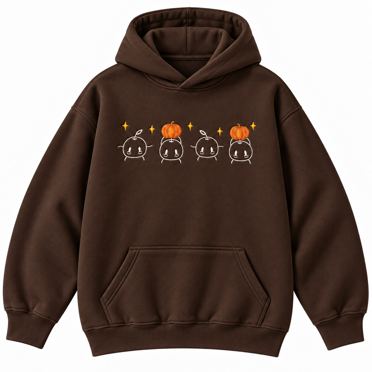 Cute Pumpkin Friends Fall Embroidered Apparel