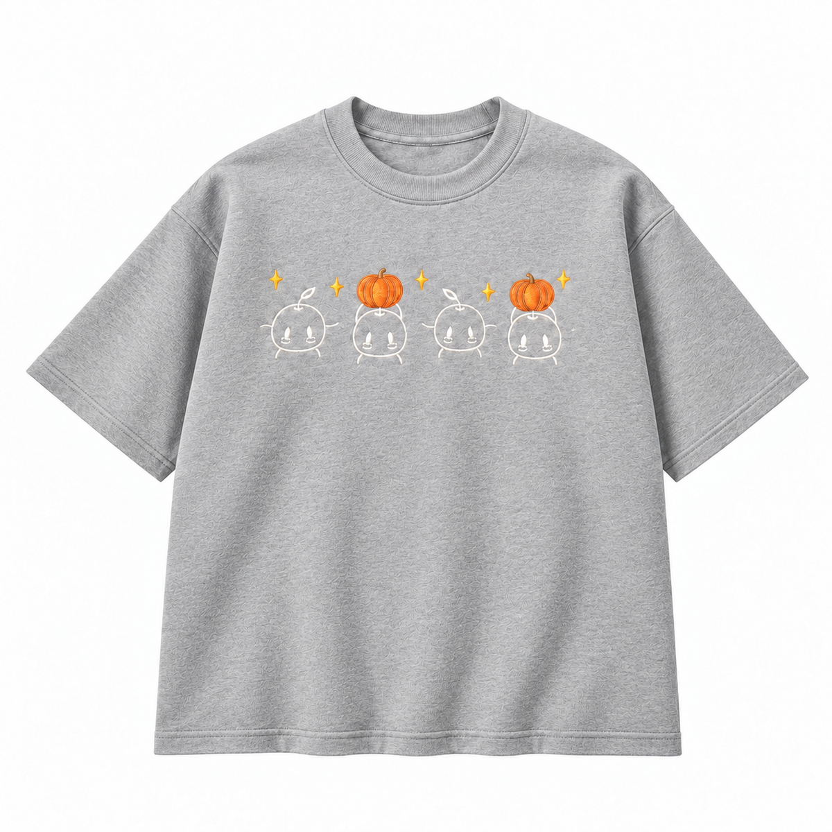 Cute Pumpkin Friends Fall Embroidered Apparel