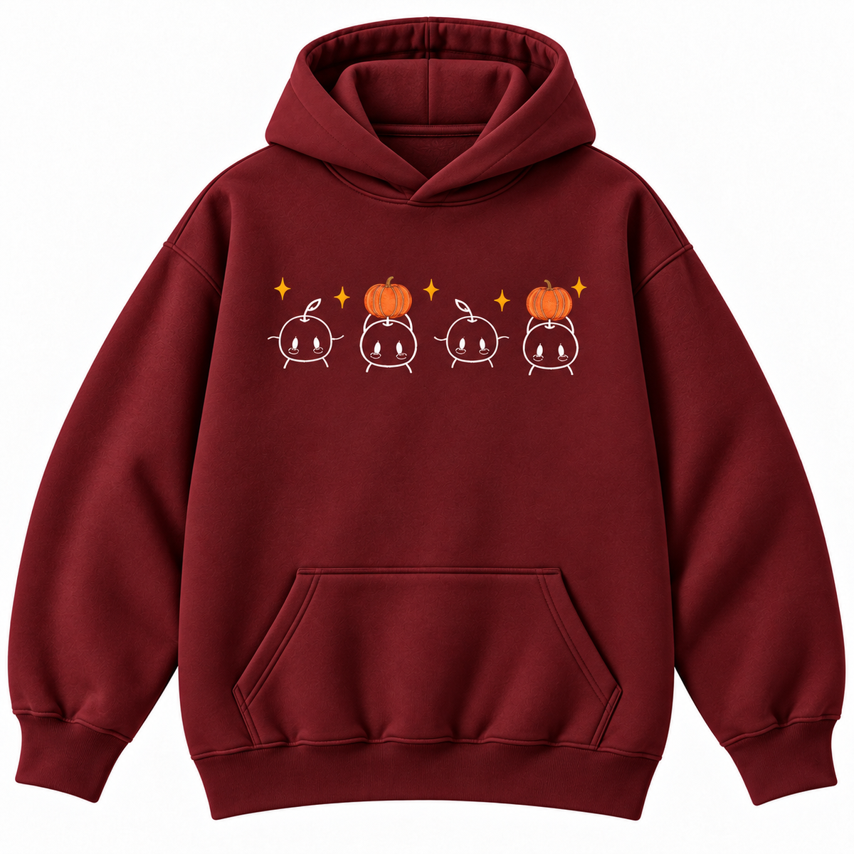 Cute Pumpkin Friends Fall Embroidered Apparel