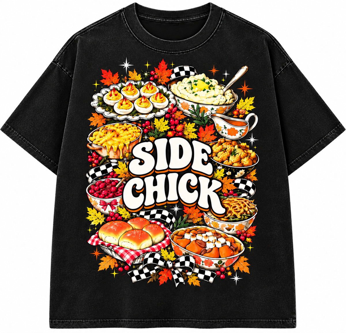 Side Chick Thanksgiving Funny Food Graphic Apparel