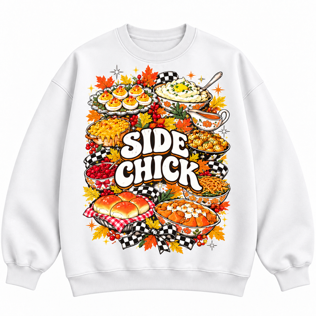 Side Chick Thanksgiving Funny Food Graphic Apparel