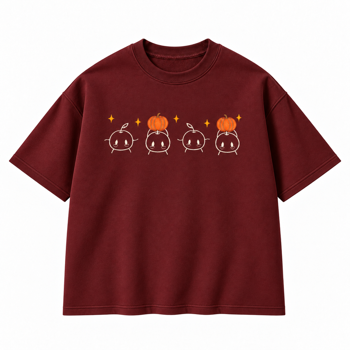 Cute Pumpkin Friends Fall Embroidered Apparel