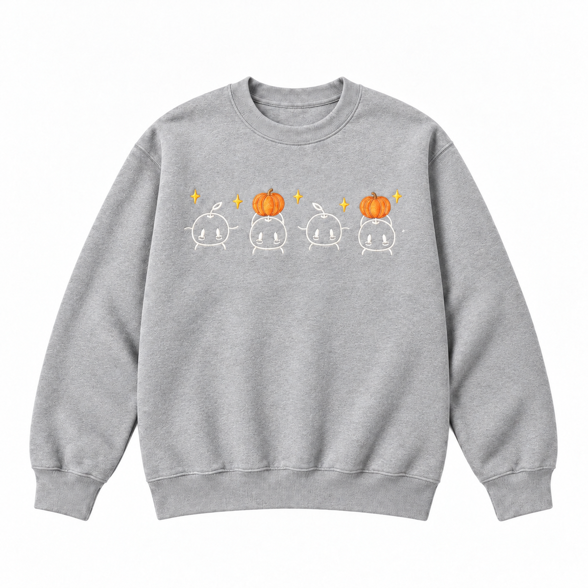 Cute Pumpkin Friends Fall Embroidered Apparel