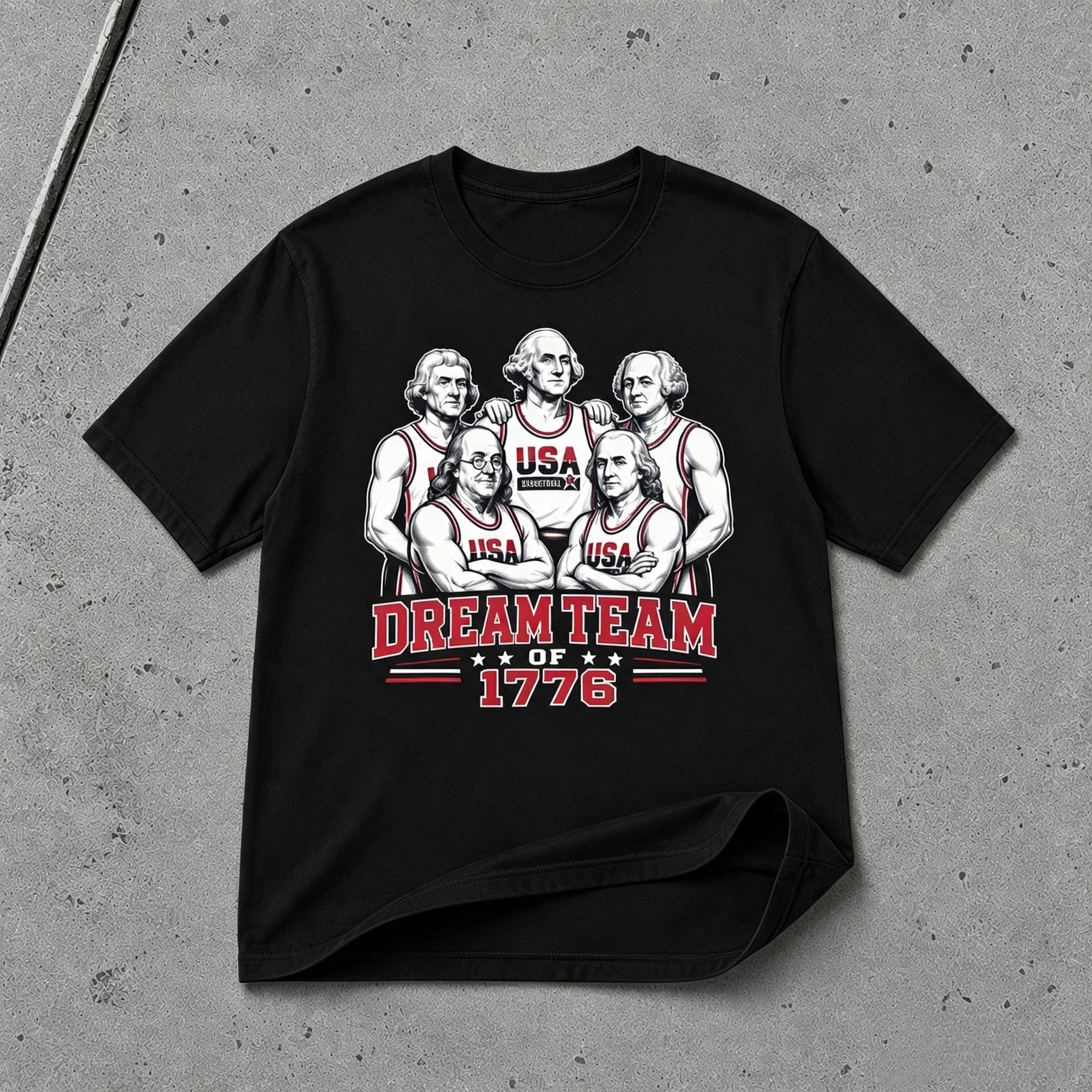 America's 250th anniversary Dream Team 1776 patriotic graphic T-shirt