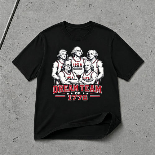 America's 250th anniversary Dream Team 1776 patriotic graphic T-shirt