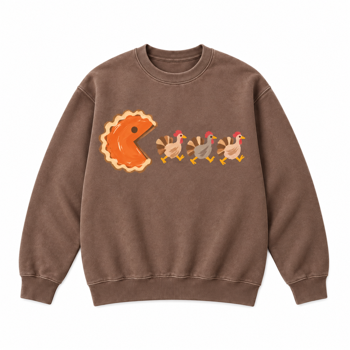 Pumpkin Pie Turkey Chase Thanksgiving Graphic Apparel