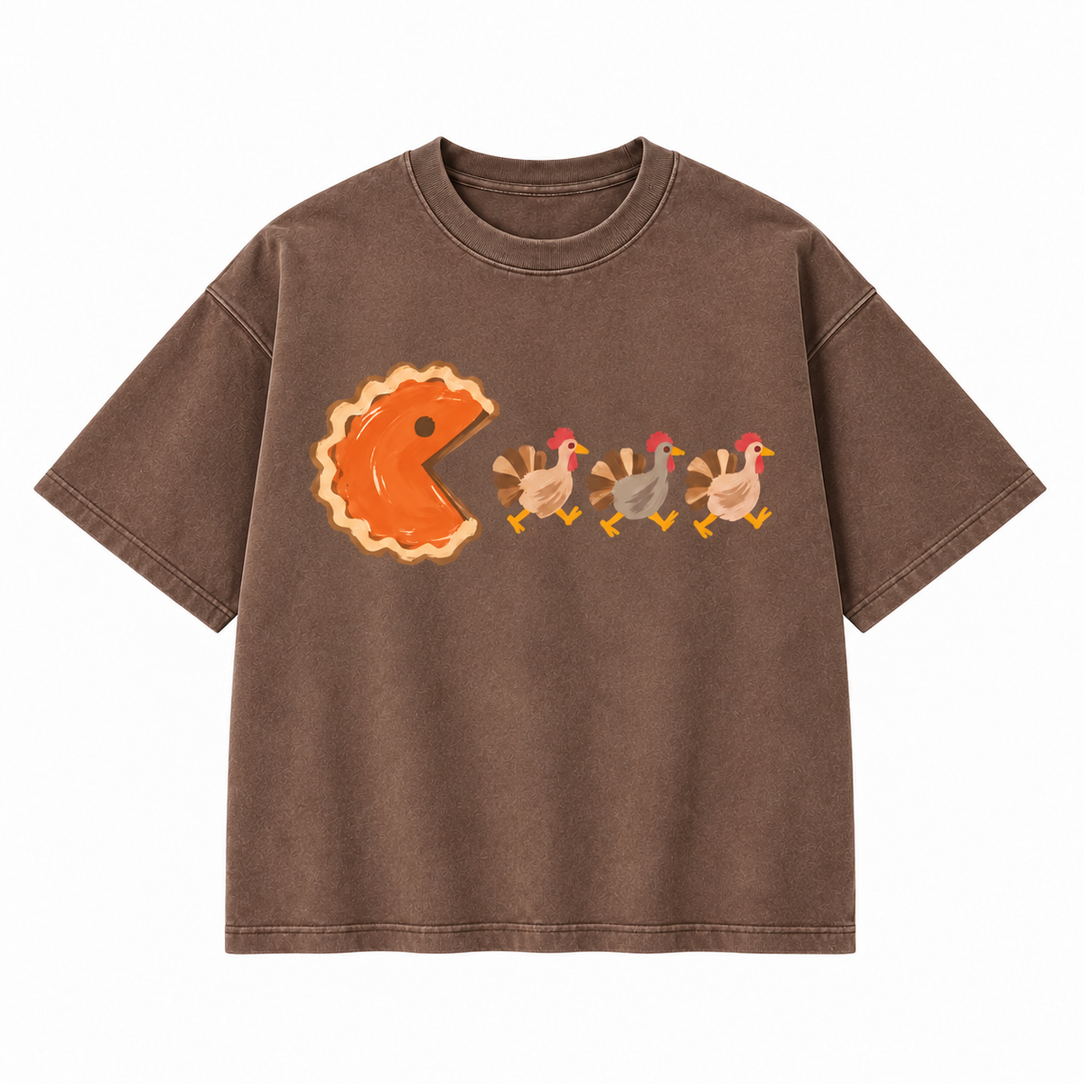 Pumpkin Pie Turkey Chase Thanksgiving Graphic Apparel
