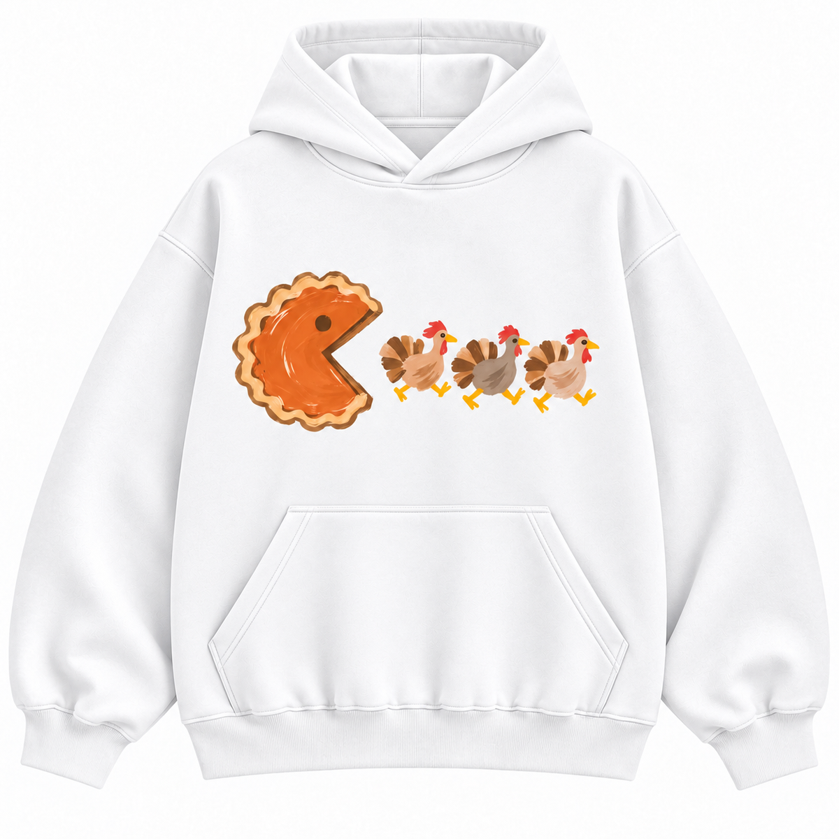 Pumpkin Pie Turkey Chase Thanksgiving Graphic Apparel