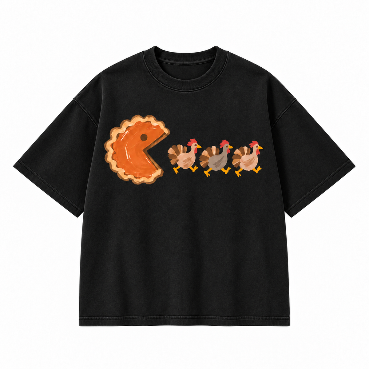 Pumpkin Pie Turkey Chase Thanksgiving Graphic Apparel