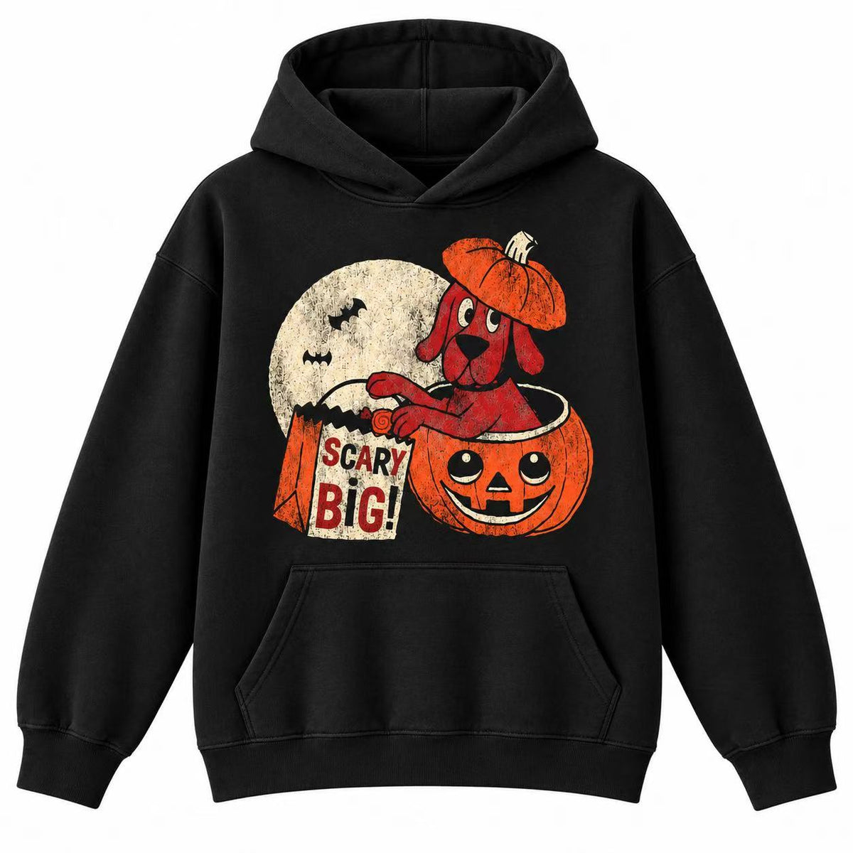 SCARY BIG Retro Halloween Dog Sweatshirt & Hoodie