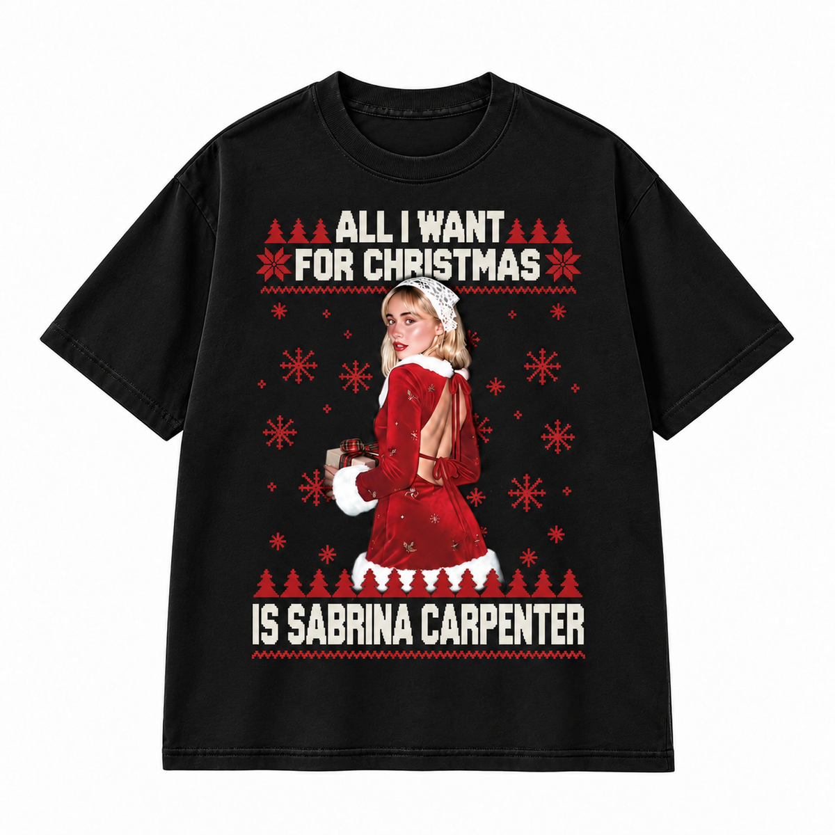 All I Want for Christmas Is Sabrina Carpenter Graphic Apparel