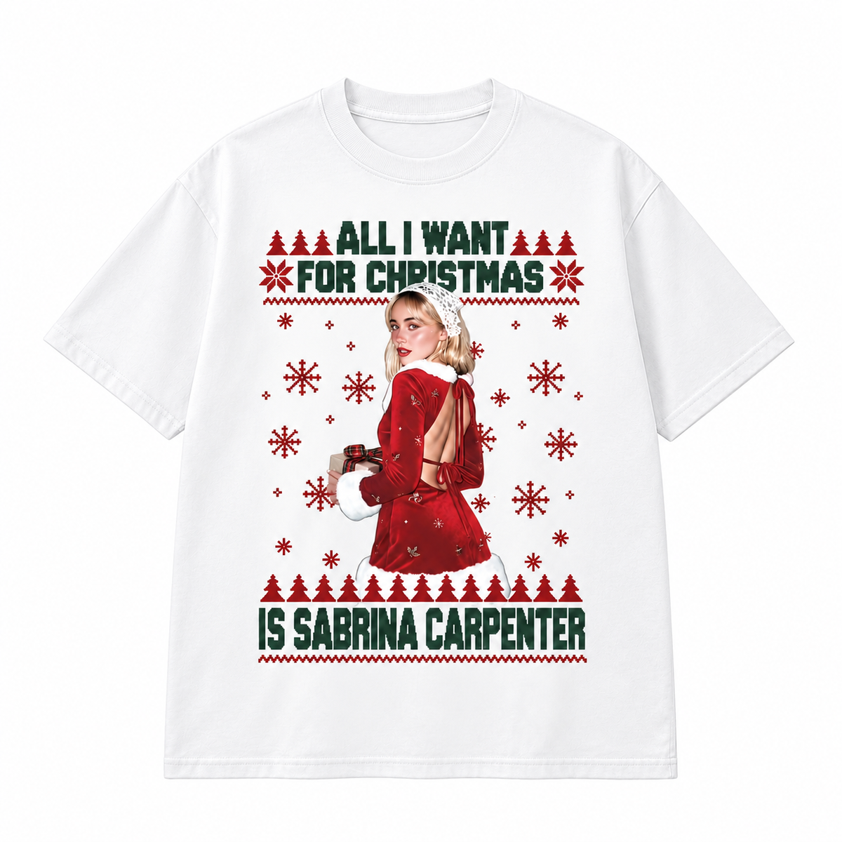 All I Want for Christmas Is Sabrina Carpenter Graphic Apparel