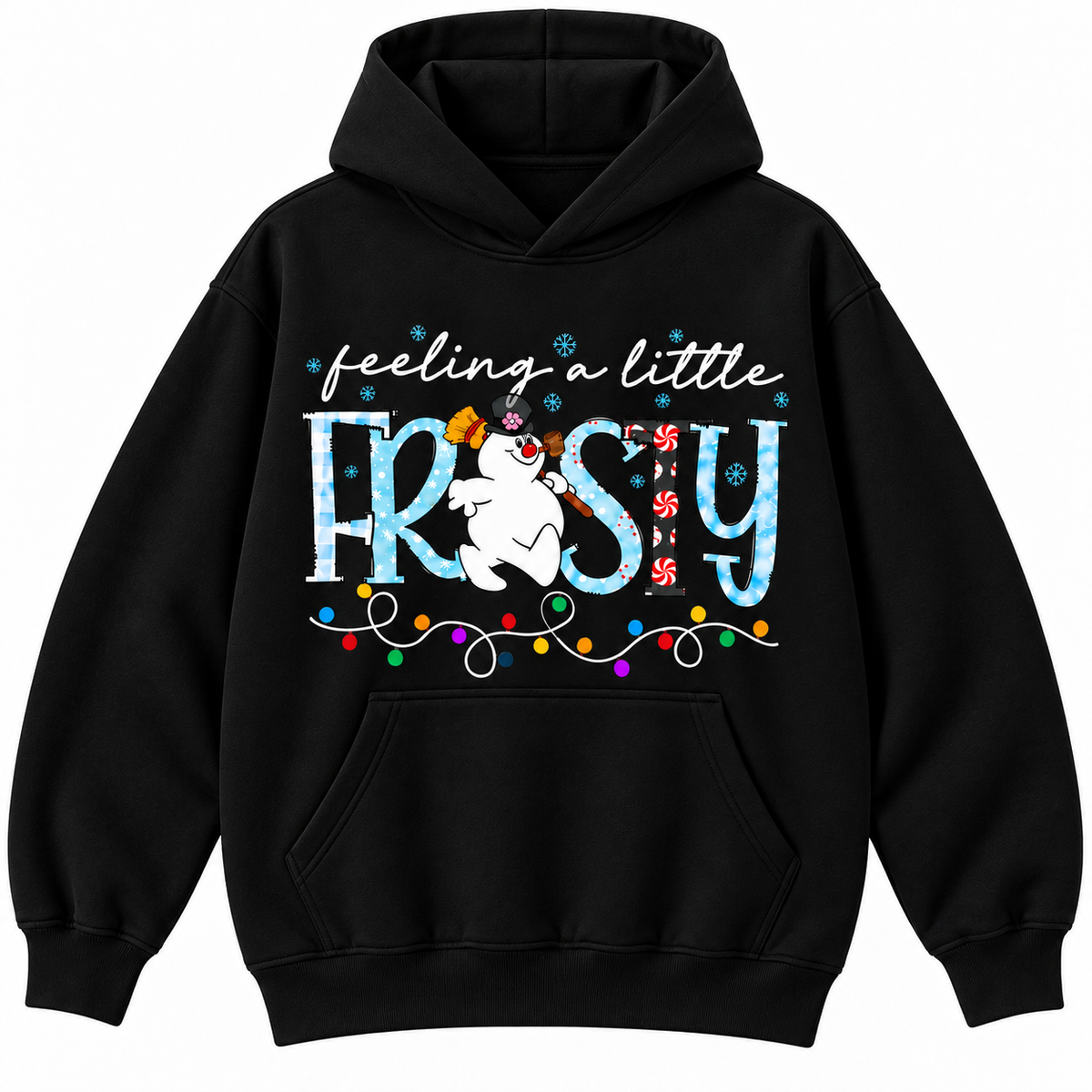 Feeling a Little Frosty Snowman Christmas Graphic Apparel