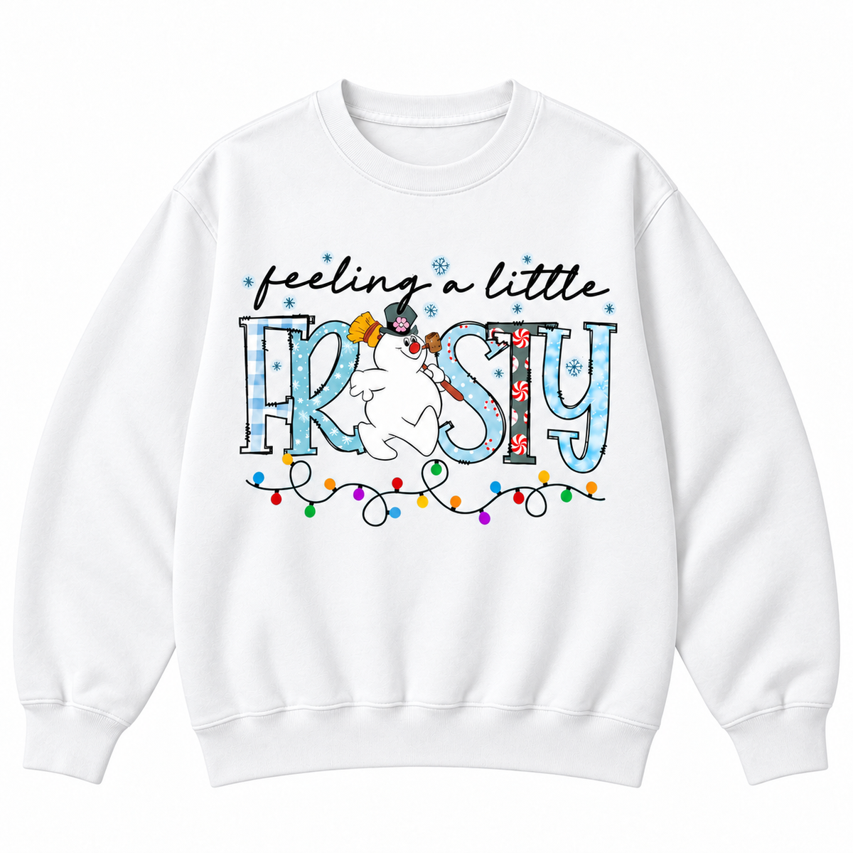 Feeling a Little Frosty Snowman Christmas Graphic Apparel