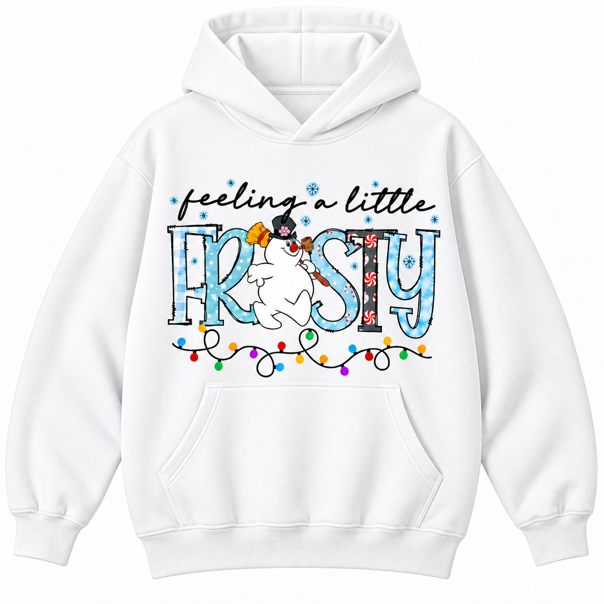 Feeling a Little Frosty Snowman Christmas Graphic Apparel