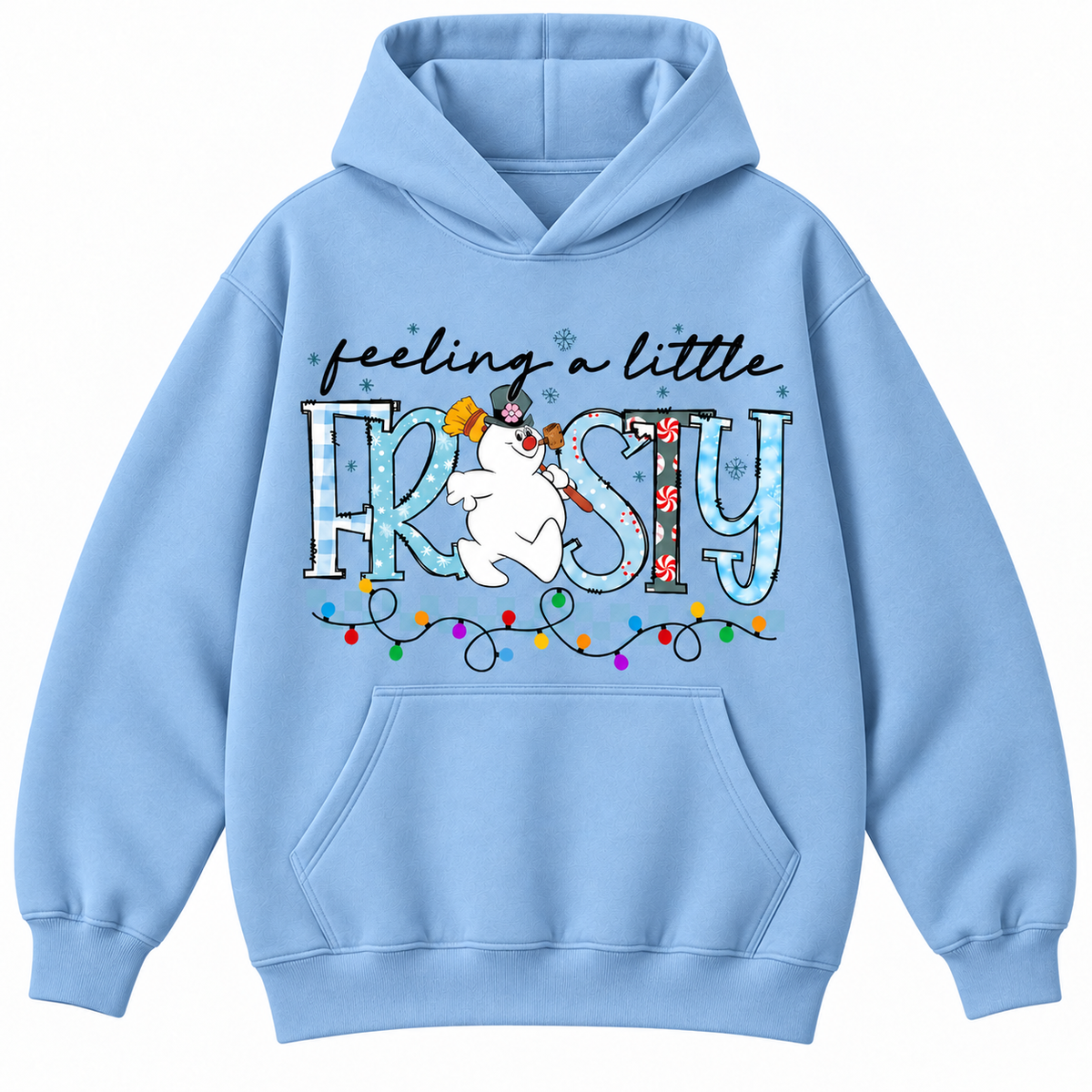 Feeling a Little Frosty Snowman Christmas Graphic Apparel