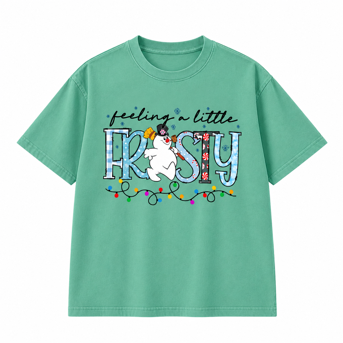 Feeling a Little Frosty Snowman Christmas Graphic Apparel