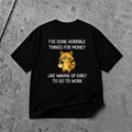 FUNNY RACCOON COFFEE QUOTE GRAPHIC T-SHIRT