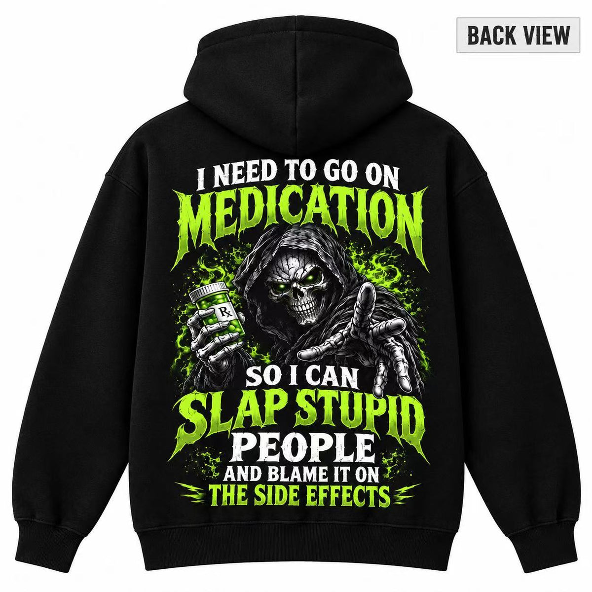 I Need to Go on Medication Retro Skeleton Sweatshirt & Hoodie