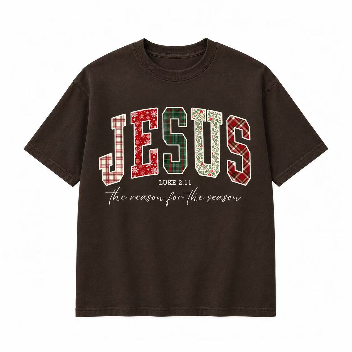 Jesus The Reason for the Season Embroidered Christmas Sweatshirt & Hoodie