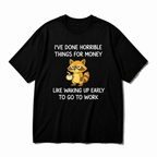 FUNNY RACCOON COFFEE QUOTE GRAPHIC T-SHIRT