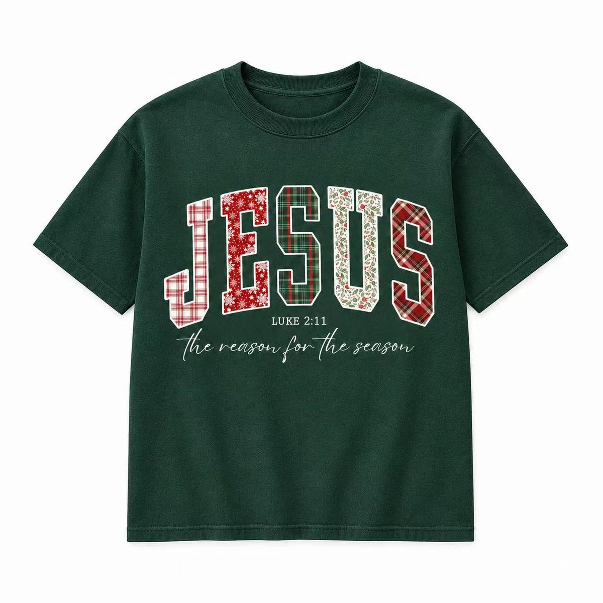 Jesus The Reason for the Season Embroidered Christmas Sweatshirt & Hoodie