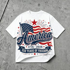 AMERICA 250TH ANNIVERSARY 1776–2026 PATRIOTIC GRAPHIC T-SHIRT