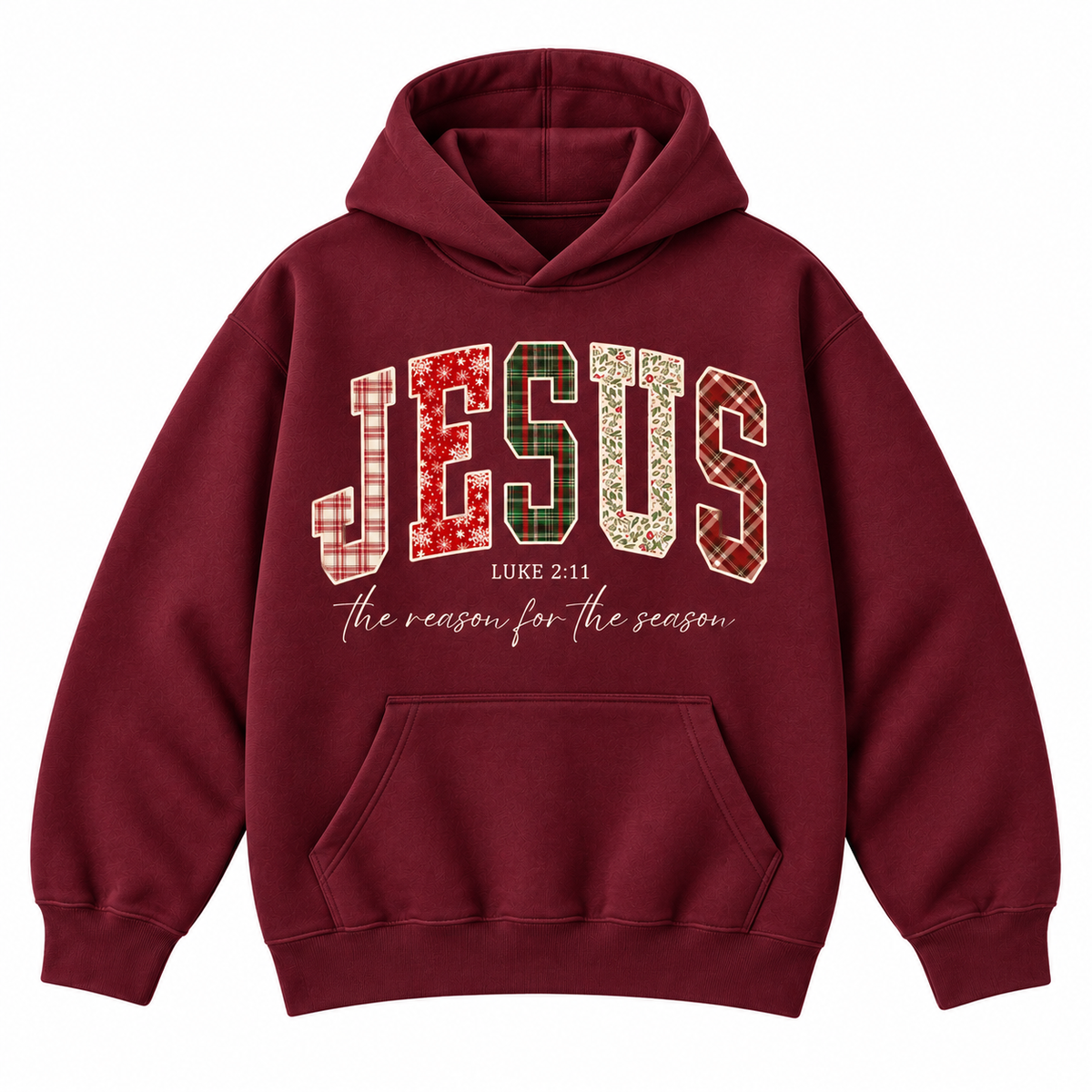Jesus The Reason for the Season Embroidered Christmas Sweatshirt & Hoodie