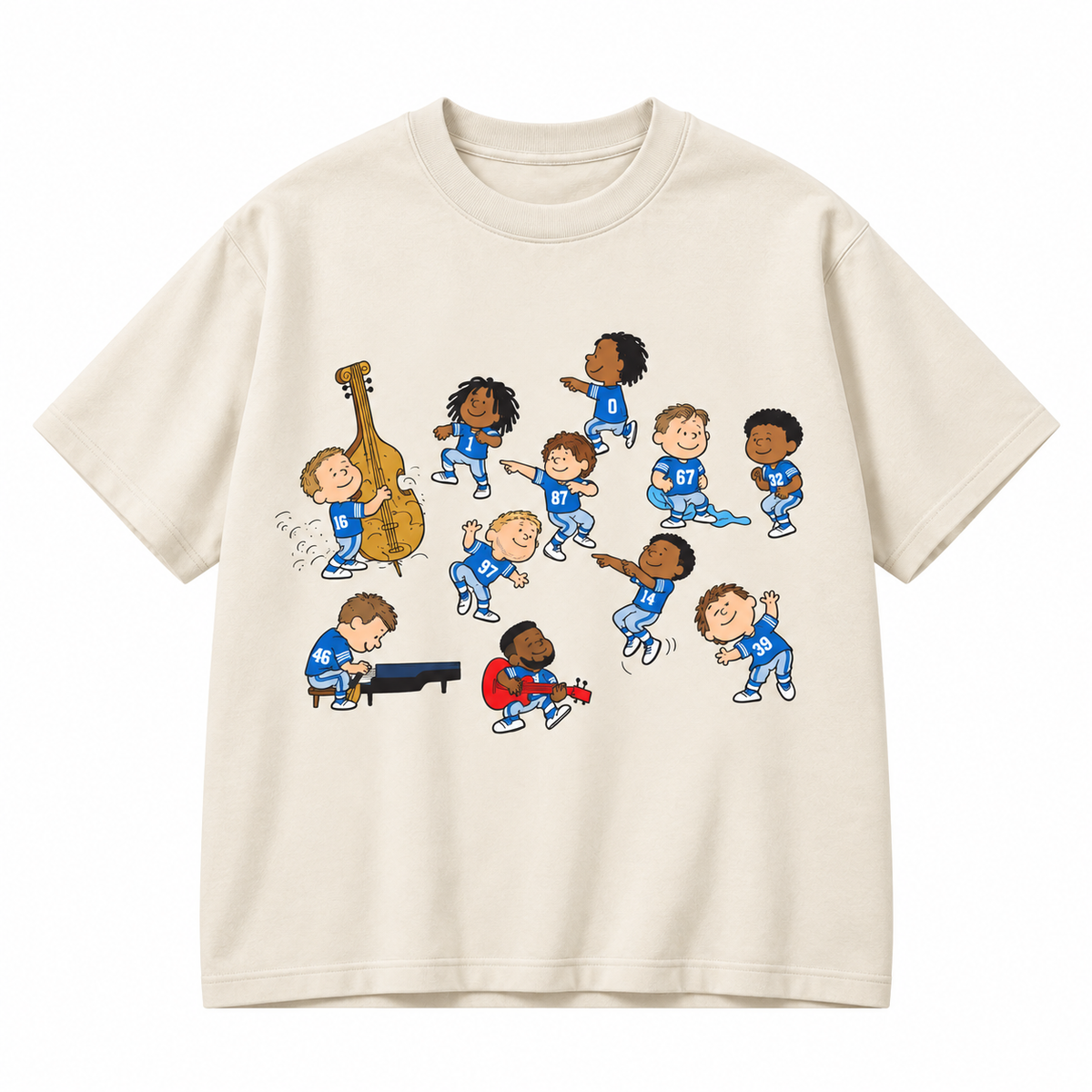 Baseball Game Day Cartoon Band Graphic Apparel