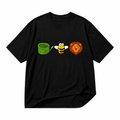 Hose bee lion funny black graphic T-shirt on pure white background
