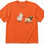 Pug ghost walking dog Halloween T-Shirt product image