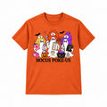 Hocus Poke-US Halloween nurse ghost graphic T-Shirt in Yam, front on white background