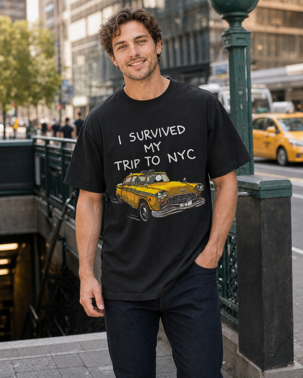 I SURVIVED MY TRIP TO NYC VINTAGE GRAPHIC T-SHIRT