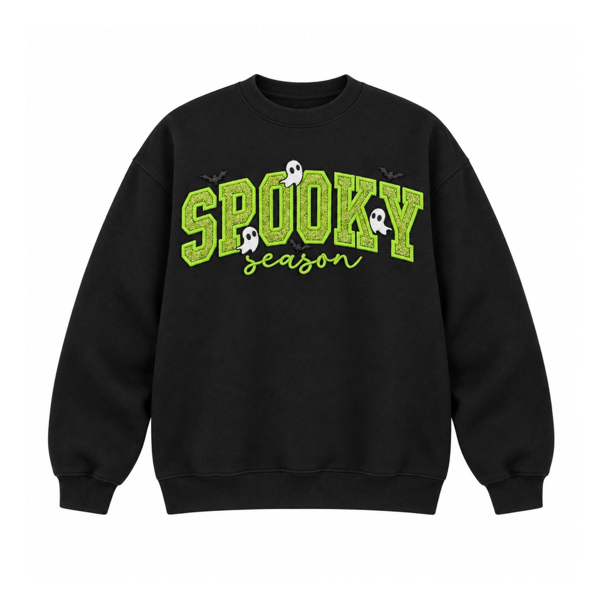 Black Lime SPOOKY season Sweatshirt front