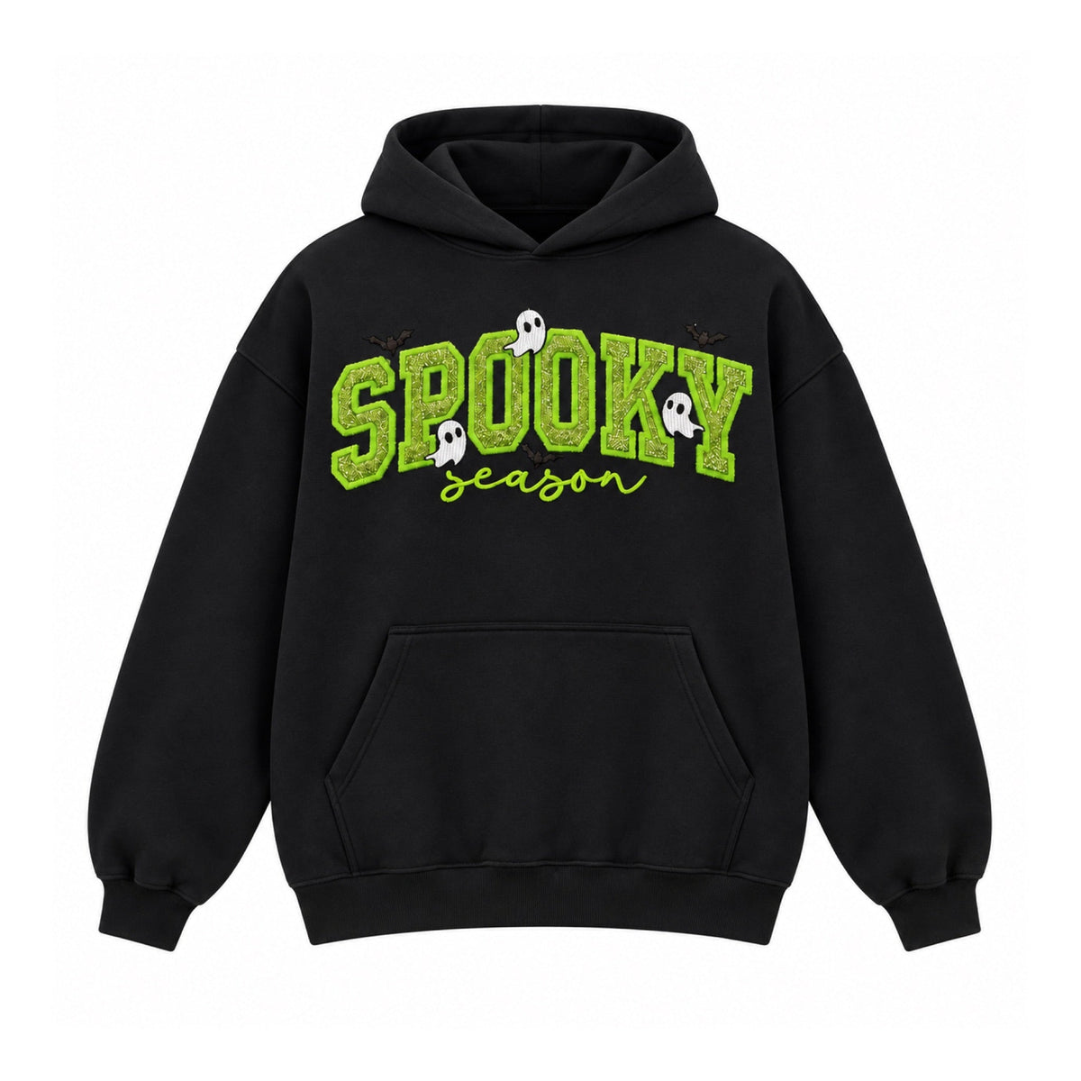 Black Lime SPOOKY season Hoodie front