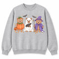 Spooky Teddy Bears light gray crewneck sweatshirt
