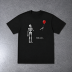Skeleton balloon collection hero on concrete background